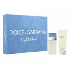 DOLCE & GABBANA LIGHT BLUE lady set  (25edT + 50b/cream)